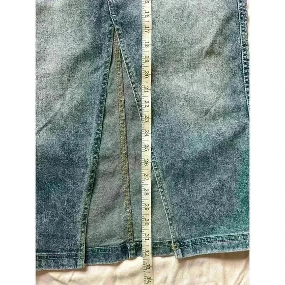 Sam Edelman KORI HIGH RISE MIDI SKIRT Size 28. Jean Skirt, Fall, Split Front, - Picture 13 of 15